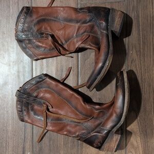 Liberty black 7 Delano cotto Leather Tassel Cowgirl Boots